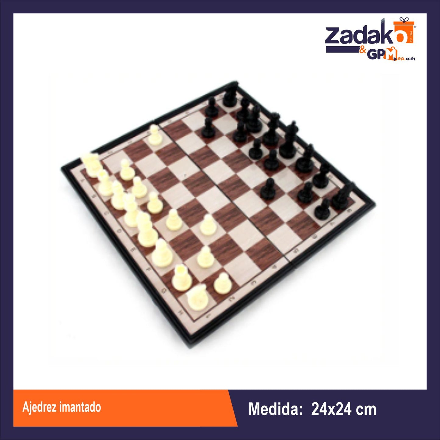 PN-0003 AJEDREZ IMANTADO CON 1 PZ O CAJA CON 72 PZS