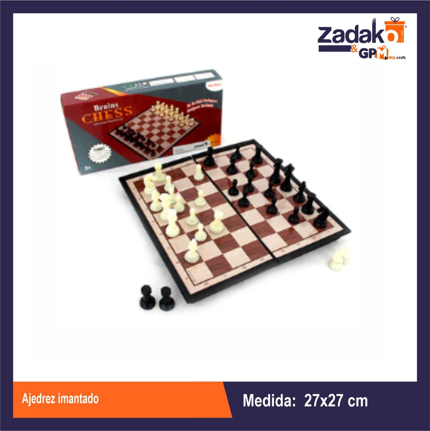PN-0004 AJEDREZ IMANTADO CON 1 PZ O CAJA CON 60 PZS