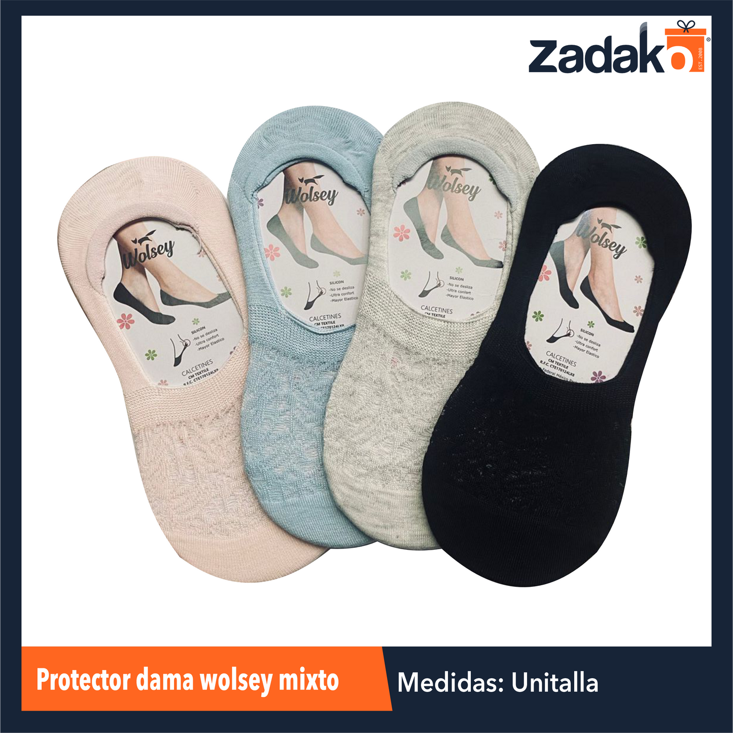 PROTECTOR DAMA WOLSEY MIXTO CON 1 PZ O CAJA CON 720 PZS