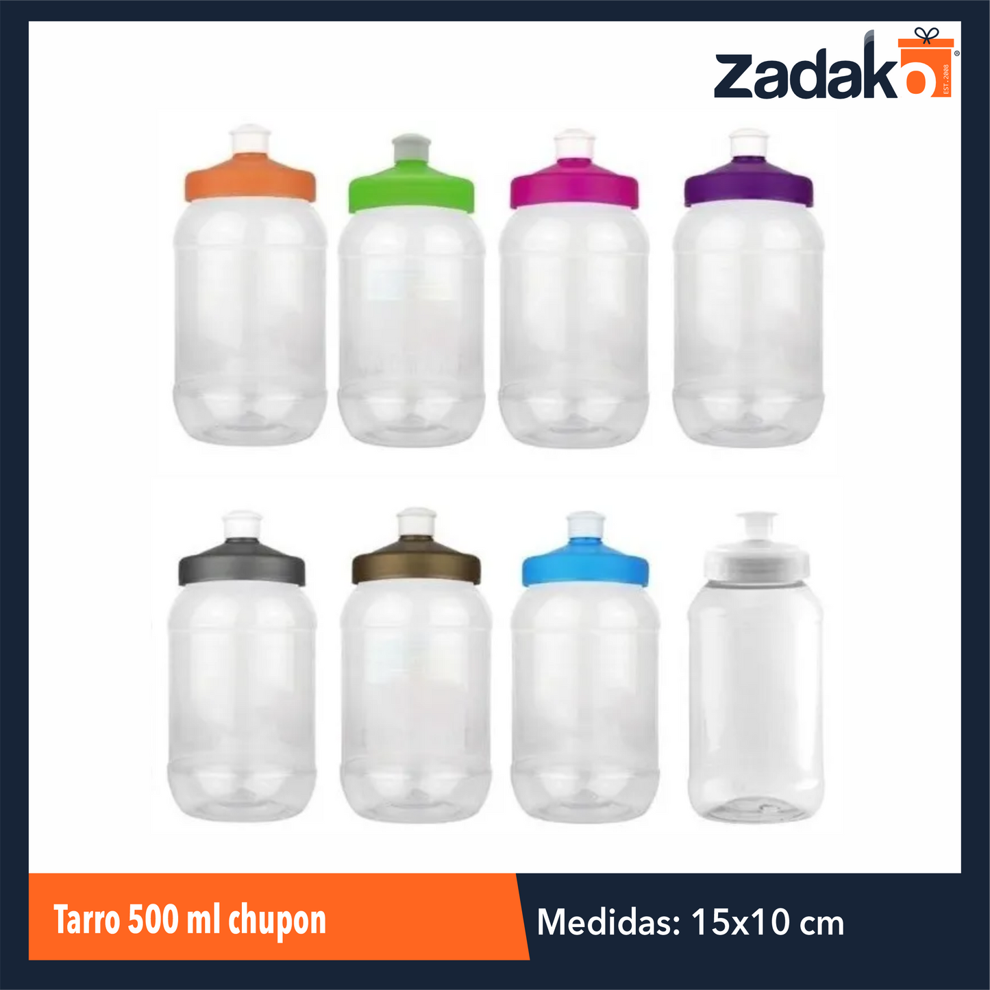 TARRO 500 ML CHUPON CON 1 PZ O CAJA CON 105 PZS