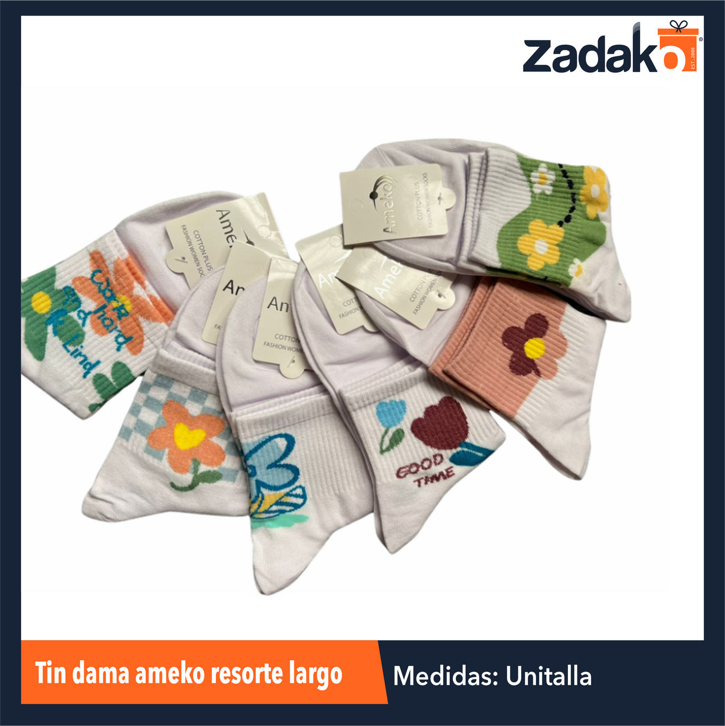 TIN DAMA AMEKO RESORTE LARGO CON 1 PZ O CAJA CON 768 PZS