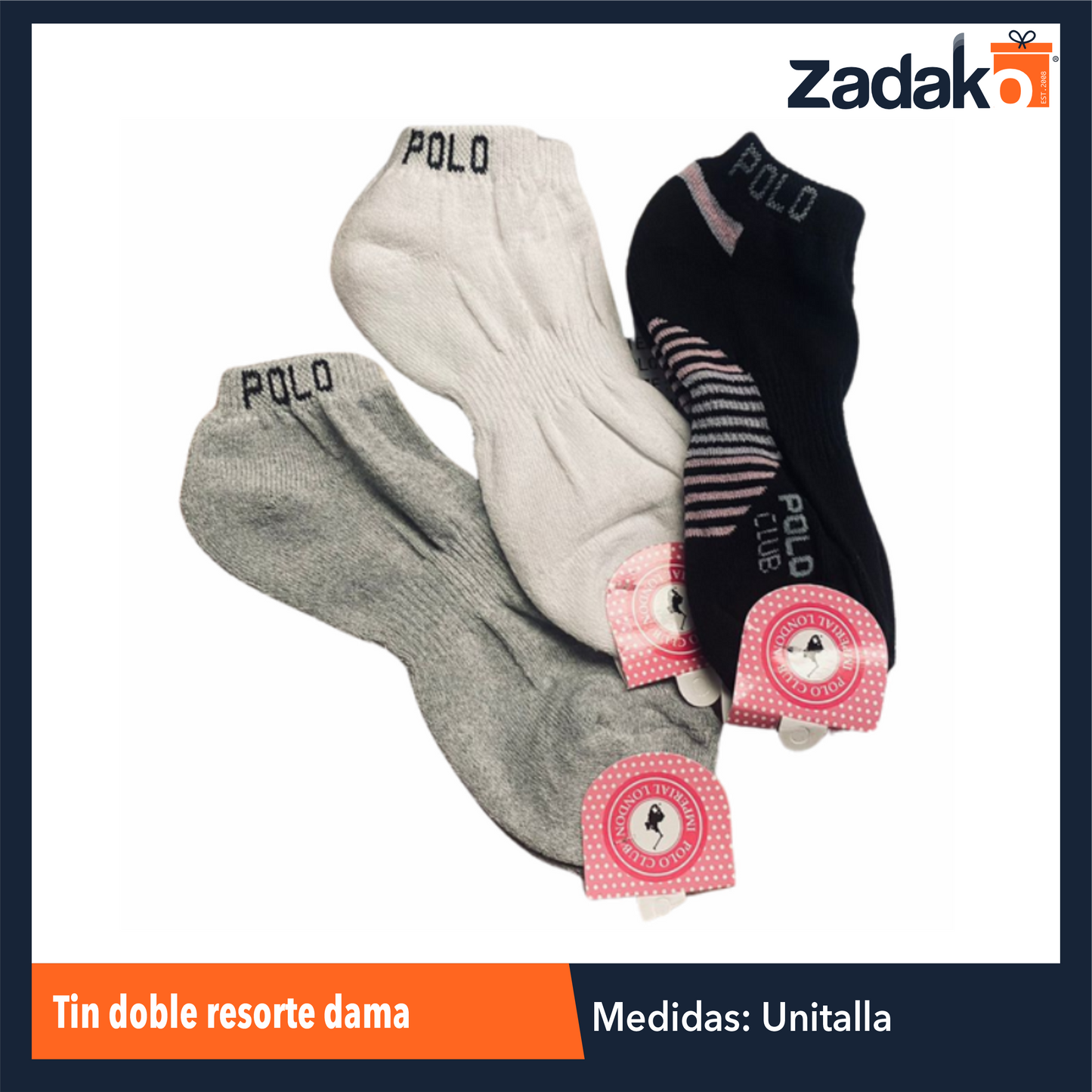 TIN DOBLE RESORTE DAMA CON 1 PZ O CAJA CON 360 PZS