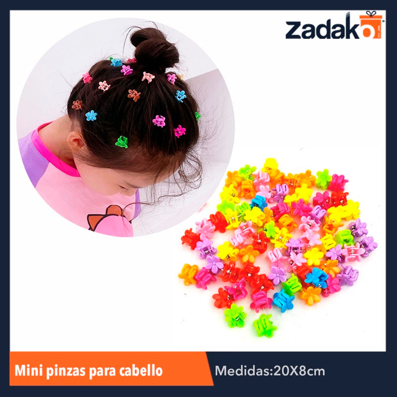 ZB-0171 MINI PINZAS PARA CABELLO, CON 1 PZ O CAJA CON 300 PZS