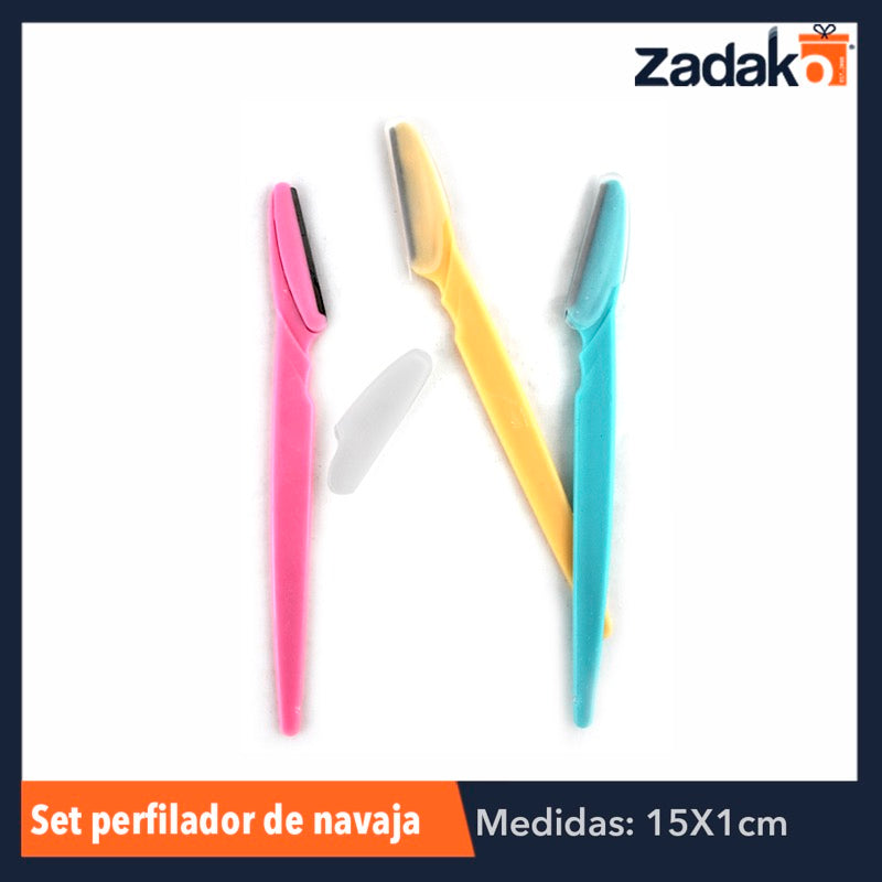 ZB-0040  BLISTER 3 PIEZAS PERFILADOR PARA CEJA, CON 1 PZ O CAJA CON 360 PZS