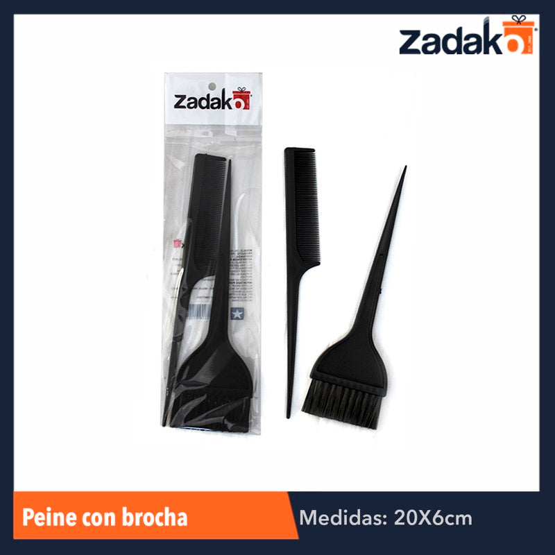 ZB-0043 PEINE CON BROCHA, CON 1 PZ O CAJA CON 1200 PZS