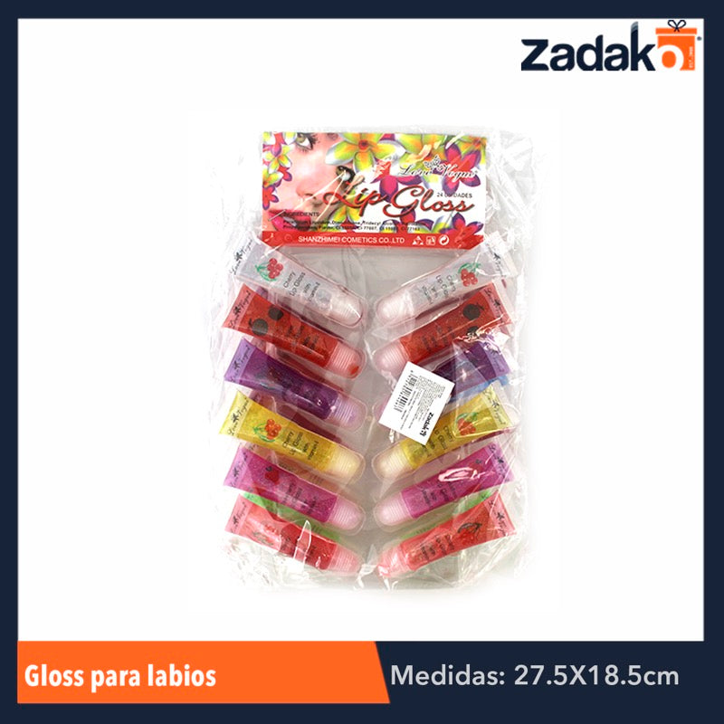 ZB-0049 GLOSS PARA LABIOS, CON 1 PZ O CAJA CON 1440 PZS