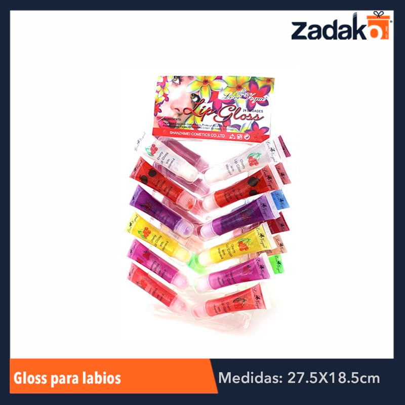 ZB-0049 GLOSS PARA LABIOS, CON 1 PZ O CAJA CON 1440 PZS