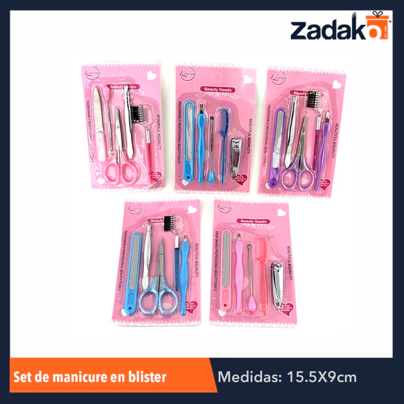 ZB-0088 ZB-0340 SET DE MANICURE EN BLISTER, CON 1 PZ O CAJA CON 1200 PZS