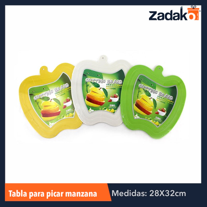 GPM-3989 ZC-0061 TABLA PARA PICAR GDE FORMA DE MANZANA, CON 1 PZ O CAJA CON 72 PZS