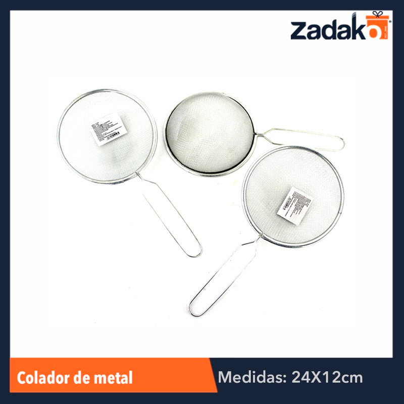 GPM-2143 ZC-0146 COLADOR DE METAL, CON 1 PZ O CAJA CON 500 PZS