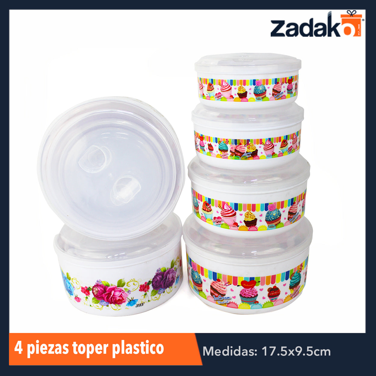 ZC-0384 JGO 4 TOPER REDONDO, CON 1 PZ O CAJA CON 48 PZS