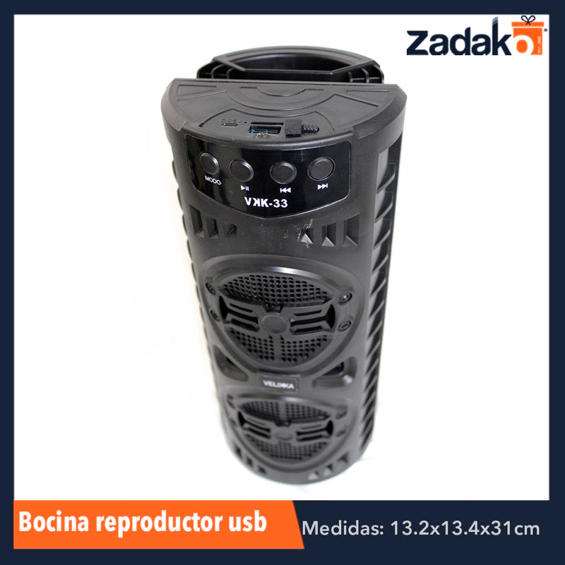 BOCINA DOBLE 3" REPRODUCE USB/SD/AUX IN / RADIO FM / BLUETOOTH CON LOS ACCESORIOS CABLE USB