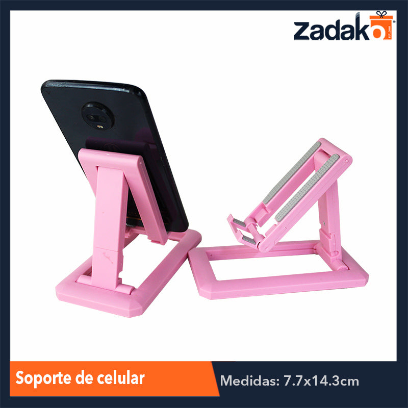 ZE-0058 SOPORTE PARA CELULAR O TABLET, CON 1 PZ O CAJA CON 200 PZS