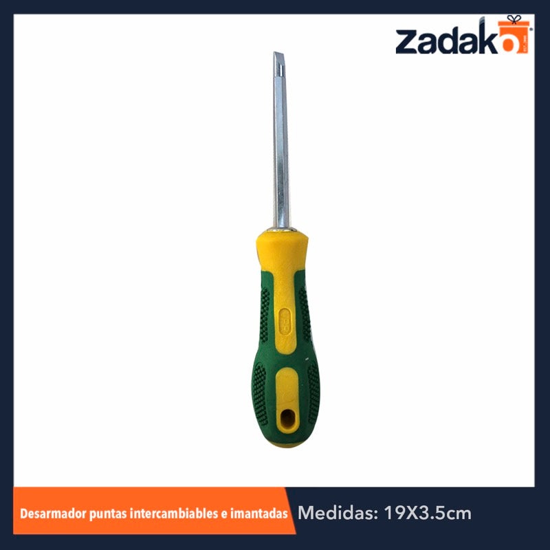 ZF-0077 DESARMADOR CON PUNTAS INTERCAMBIABLES E IMANTADA, CON 1 PZ O CAJA CON 360 PZS