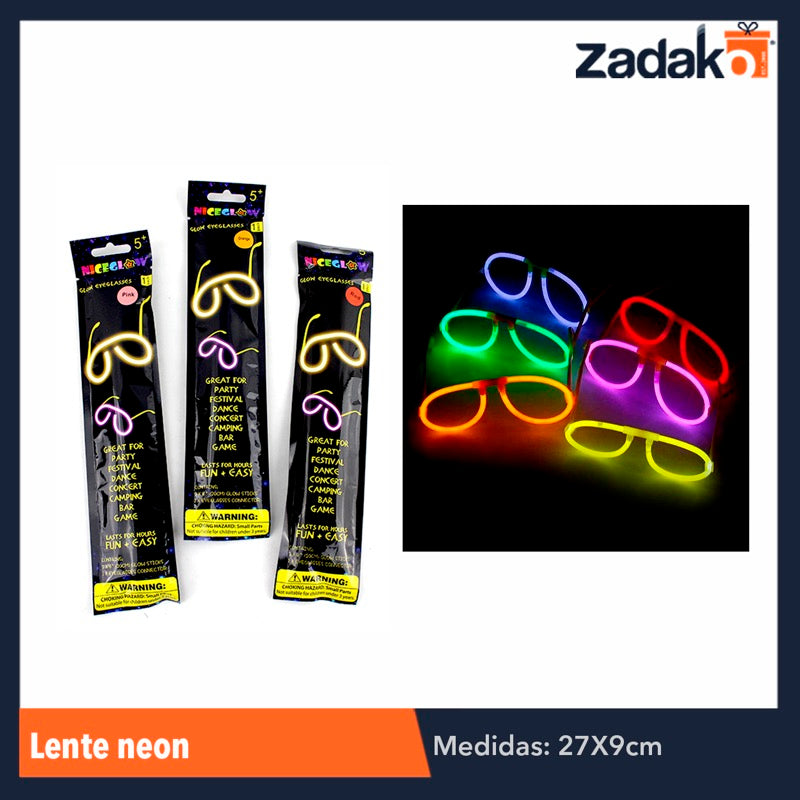 ZFI-0033 LENTE DE NEON, CON 1 PZ O CAJA CON 720 PZS