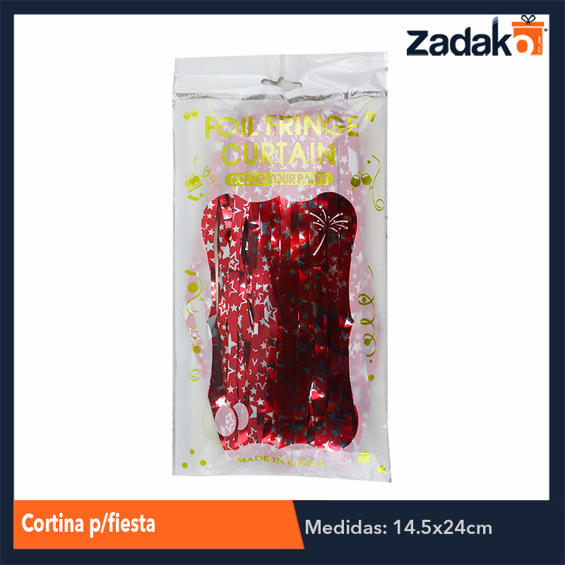ZFI-0078 CORTINA PARA FIESTA, CON 12 PZS, O CAJA CON 50 PQTS