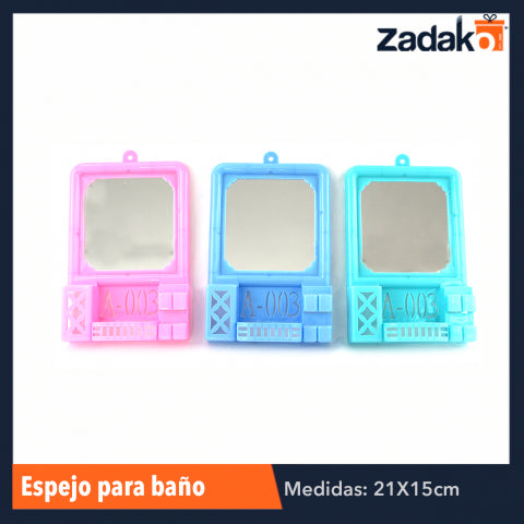 ZH-0051 ESPEJO PARA BAÑO, CON 1 PZ O CAJA CON 120 PZS