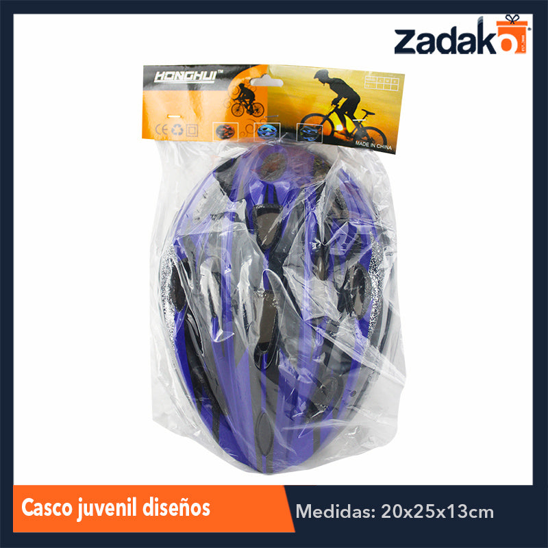 ZJN-0210 CASCO JUVENIL DISEÑOS, CON 1 PZ O CAJA CON 40 PZS