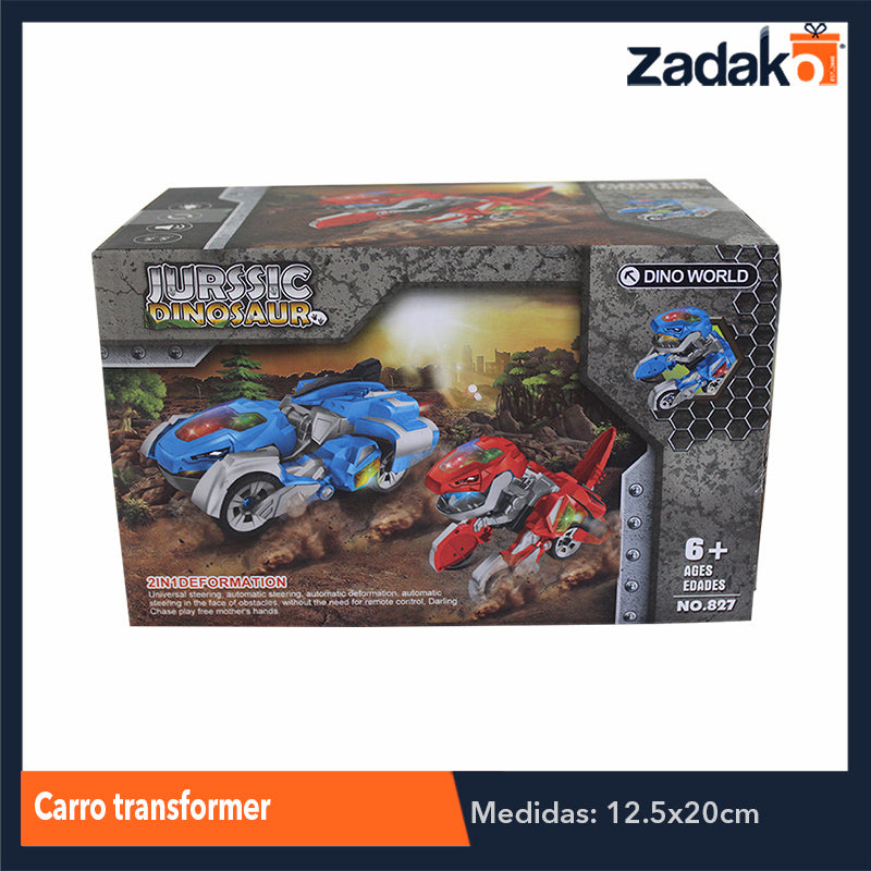 ZJN-0301 CARRO TRANSFORMER DINOSAURIO, CON 1 PZ O CAJA CON 60 PZS