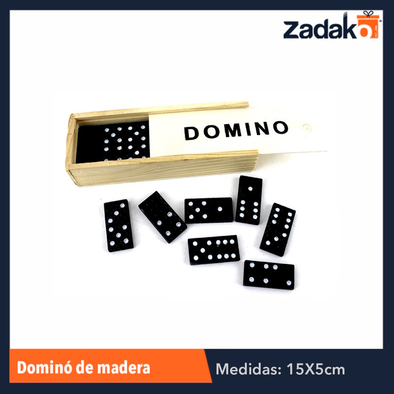G-9963 ZJ-0021  DOMINO DE MADERA, CON 1 PZ O CAJA CON 200 PZS