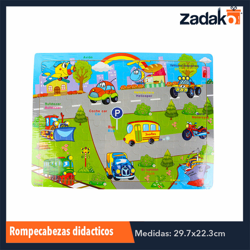 ZJ-0439 ROMPECABEZAS 3D DE FOAMI DE DIFERENTES DISEÑOS, CON 1 PIEZA O CAJA CON 200 PZS
