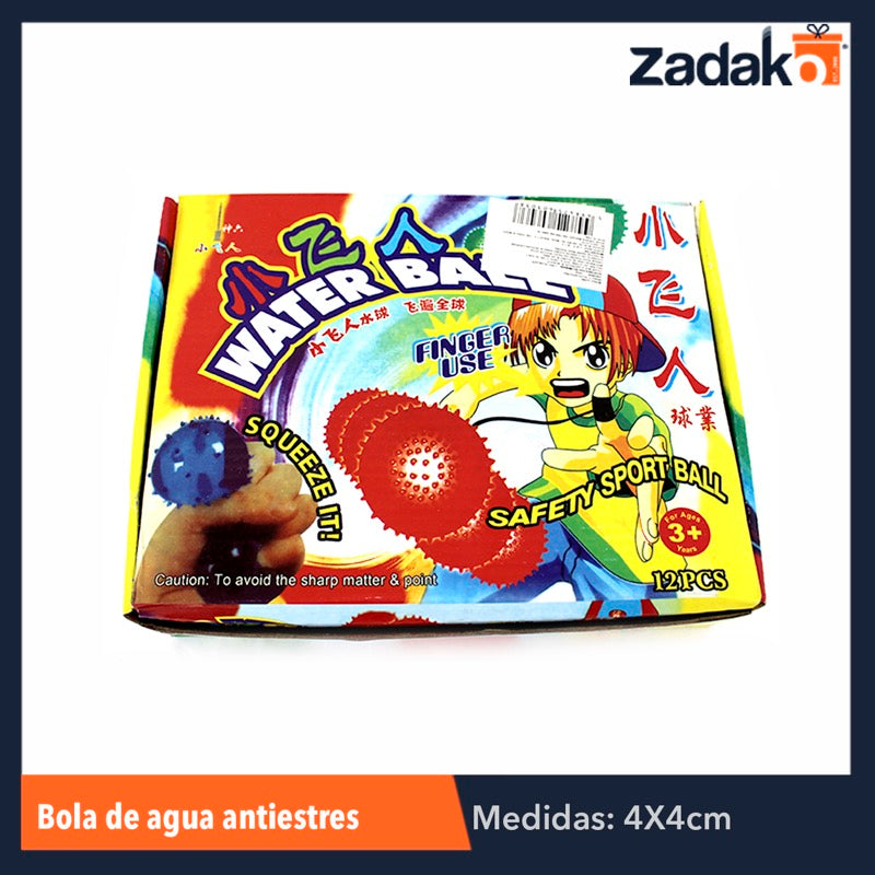 ZJ-0042 BOLA DE AGUA ANTIESTRES, CON 24 PZS, O CAJA CON 12 PQTS