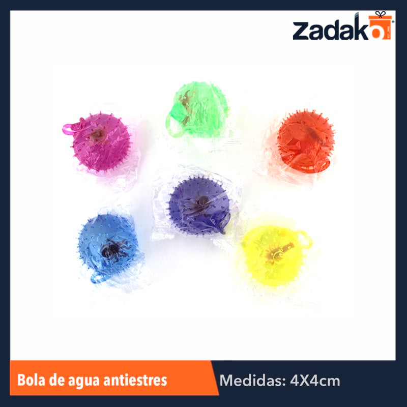 ZJ-0042 BOLA DE AGUA ANTIESTRES, CON 24 PZS, O CAJA CON 12 PQTS