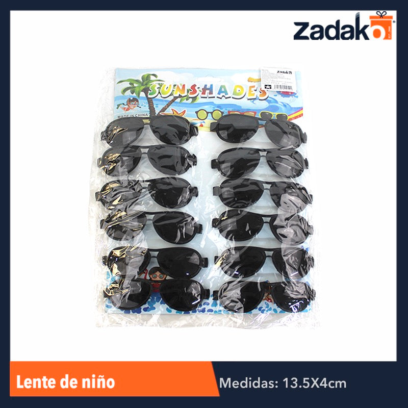 ZJ-0054 LENTE INFANTIL, CON 12 PZS, O CAJA CON 60 PQTS