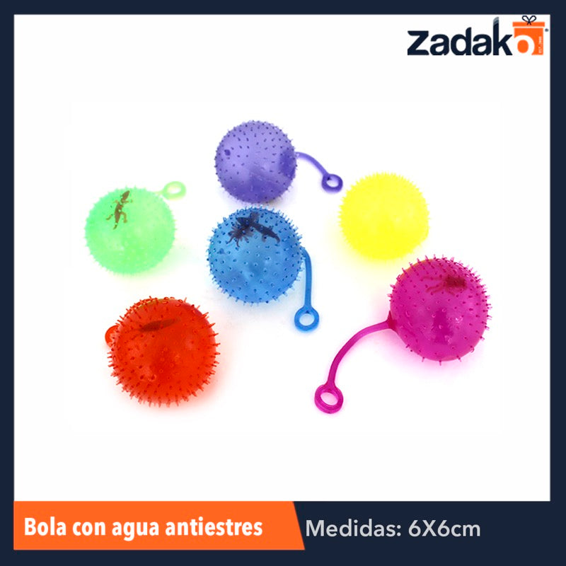 ZJ-0303 BOLA DE AGUA ANTIESTRES, CON 12 PZS, O CAJA CON 12 PQTS