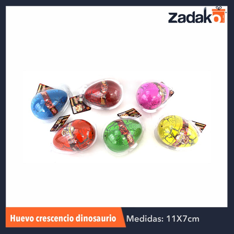 ZJ-0394 HUEVO CRECENCIO DINOSAURIO, CON 6 PZS, O CAJA CON 12 PQTS