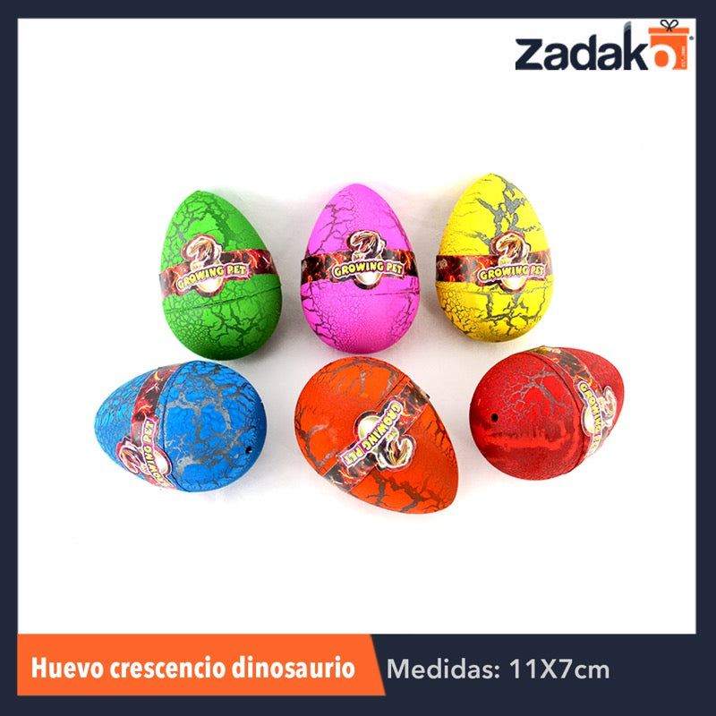 ZJ-0394 HUEVO CRECENCIO DINOSAURIO, CON 6 PZS, O CAJA CON 12 PQTS