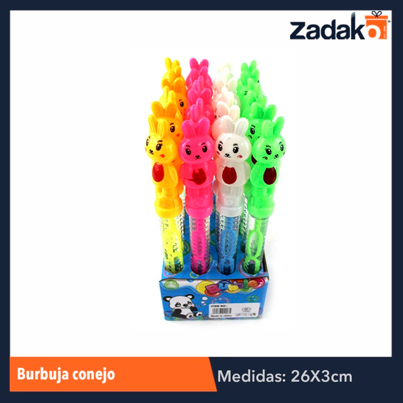 GPM-0598 ZJ-0460 BURBUJA CONEJITOS, CON 24 PZS, O CAJA CON 12 PQTS