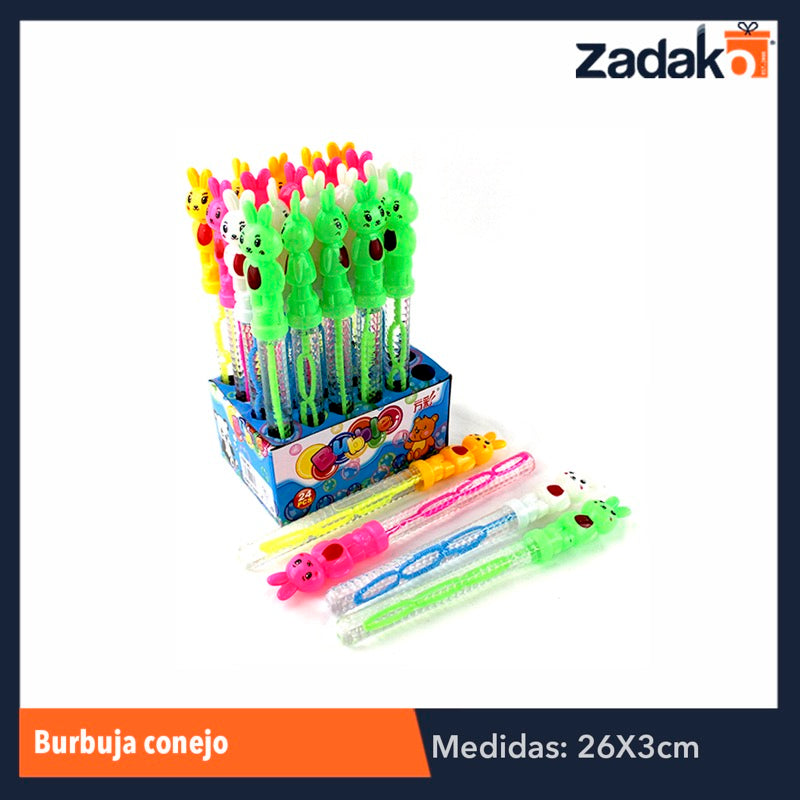 GPM-0598 ZJ-0460 BURBUJA CONEJITOS, CON 24 PZS, O CAJA CON 12 PQTS
