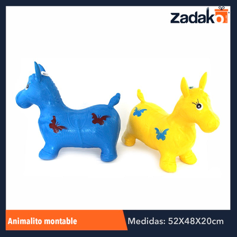 ZJ-0471 ANIMALITO MONTABLE INFLABLE C/SONIDO, CON 1 PZ O CAJA CON 30 PZS