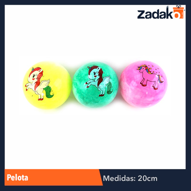 ZJ-0497 PELOTA 20 CM, CON 12 PZS, O CAJA CON 50 PQTS