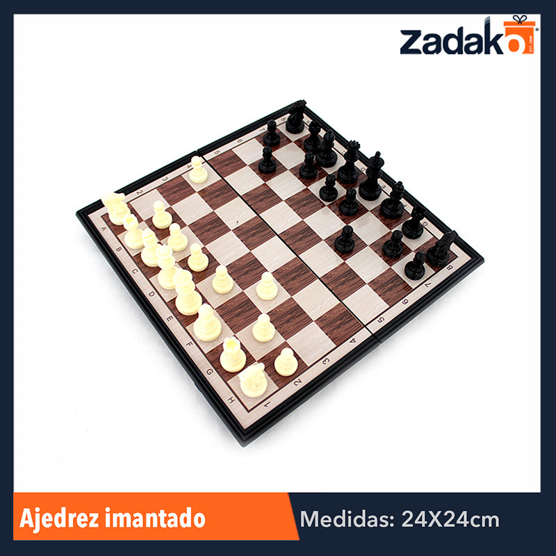 GPM-0332 ZJ-0504 AJEDREZ IMANTADO 24 X 24 CM, CON 1 PZ O CAJA CON 72 PZS
