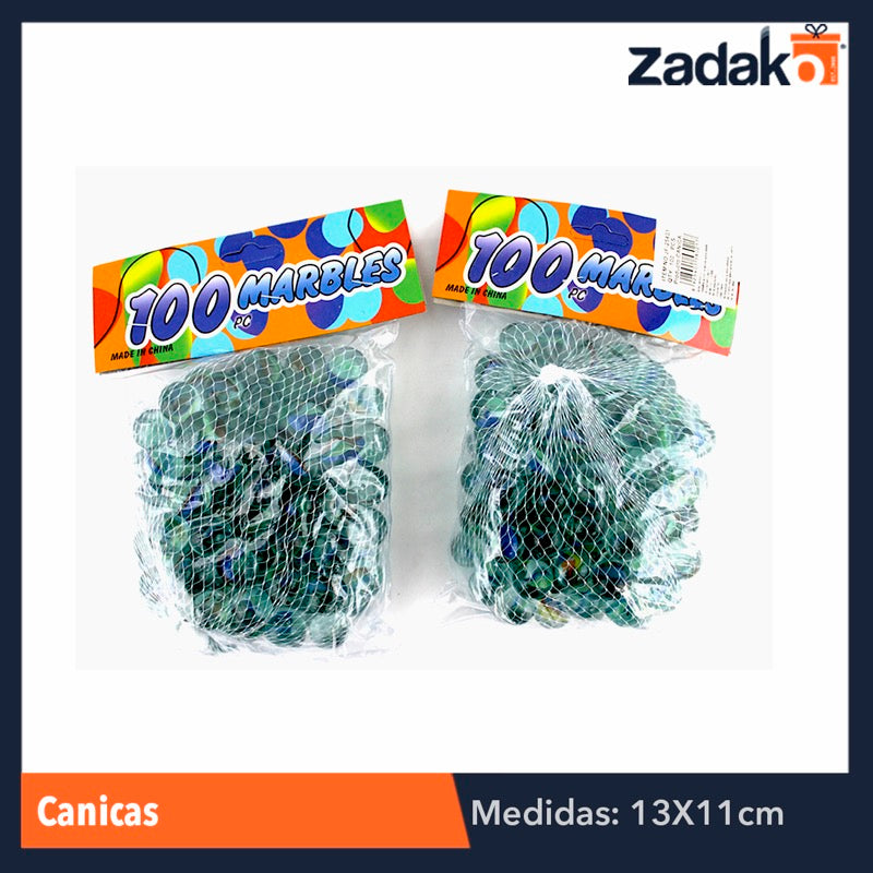 ZJ-0519 SET DE 100 CANICAS TRANSPARENTES, CON 1 PZ O CAJA CON 50 PZS
