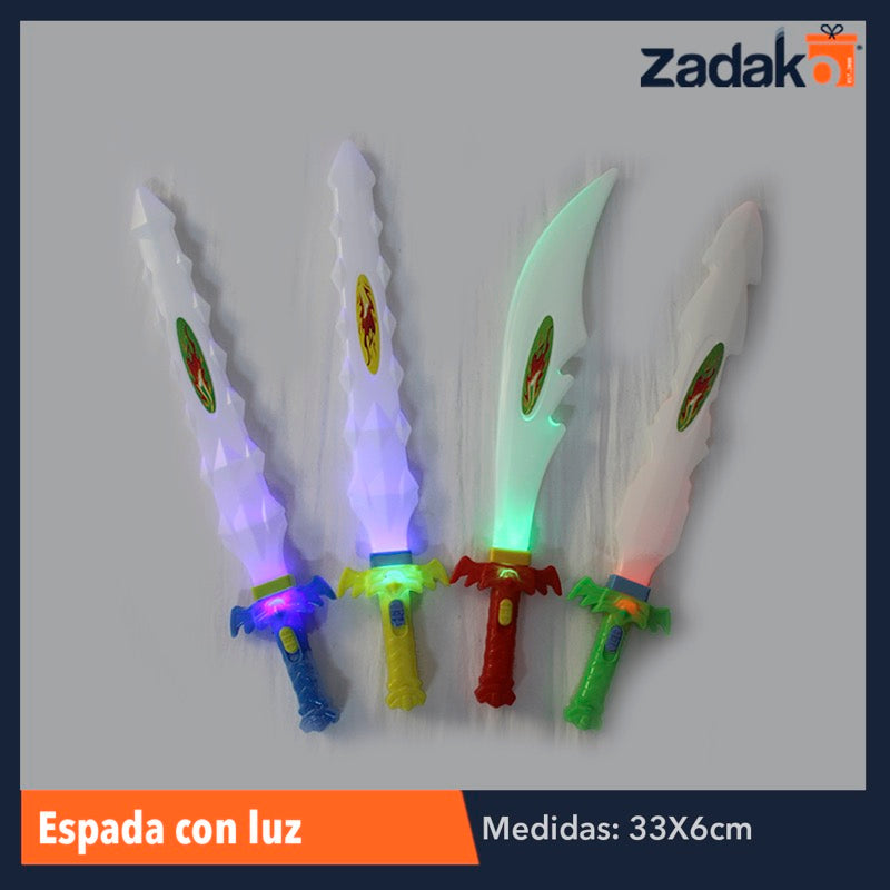 ZJ-0529 ESPADA CON LUZ, CON 1 PZ O CAJA CON 600 PZS