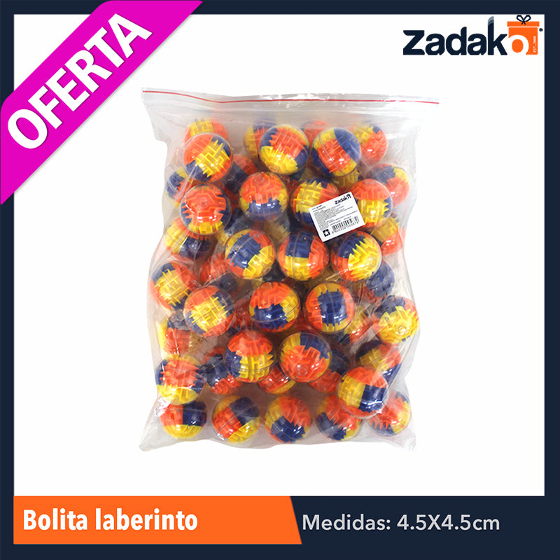 ZJ-0567 G-6049-20 BOLITA LABERINTO CON 50 PZS, O CAJA CON 24 PQTS