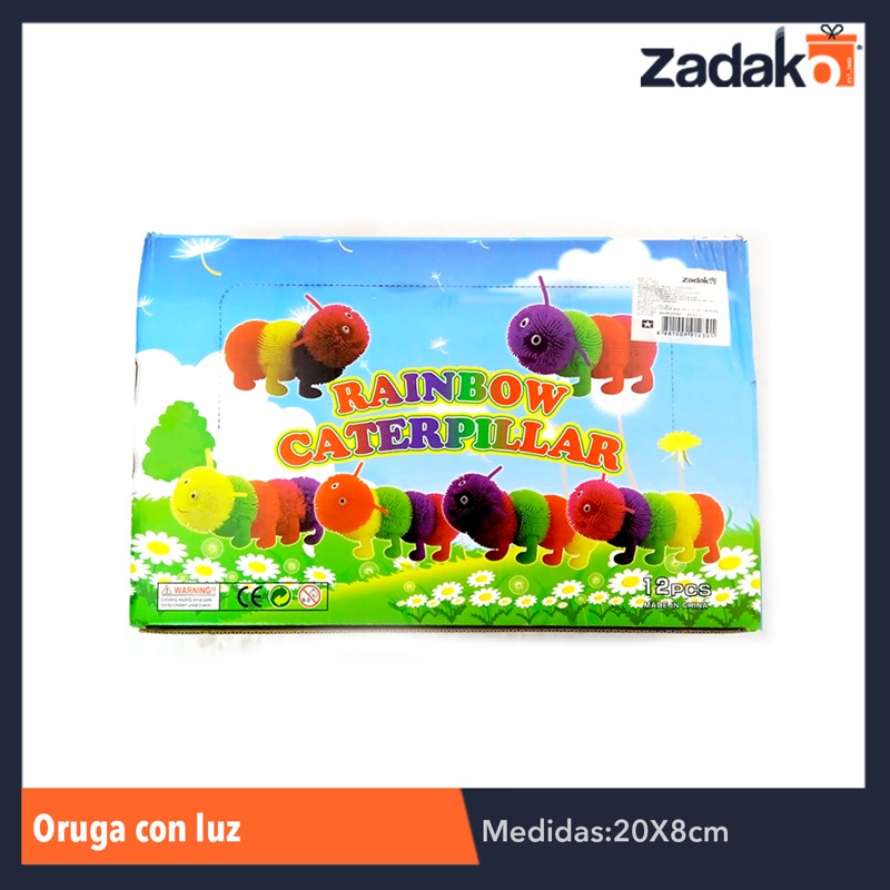 ZJ-0663 ORUGA C/LUZ, CON 12 PZS, O CAJA CON 24 PQTS