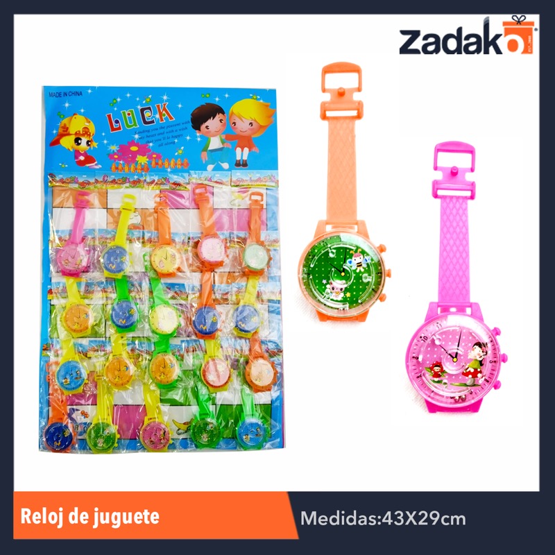 ZJ-0690 RELOJ DE JUGUETE CON 20 PIEZAS, O CAJA CON 100 PQTS