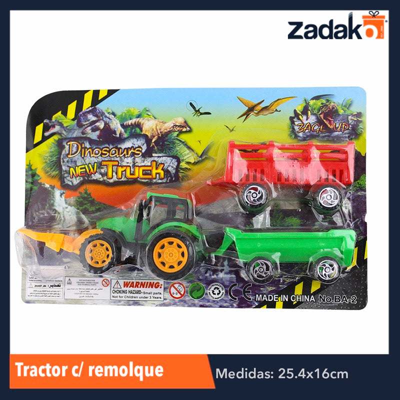 ZJ-0736 TRACTOR C/REMOLQUE, CON 1 PZ O CAJA CON 240 PZS