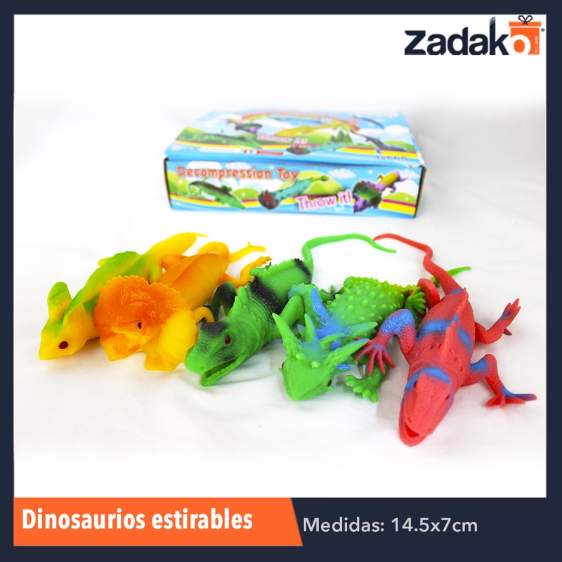 ZJ-0859 DINOSAURIOS ESTIRABLES, CON 12 PZS, O CAJA CON 24 PQTS
