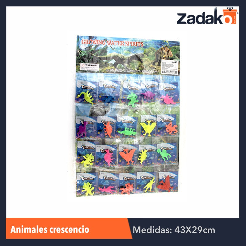 GPM-0633 G-636-152 ZJ-0393 ANIMALITO CRECENCIO, CON 20 PZS, O CAJA CON 100 PQTS