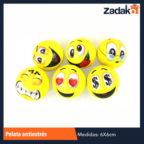 ZJ-0597 G-6049-153  PELOTA ANTIESTRES 6.5 CM, CON 12 PZS, O CAJA CON 60 PQTS