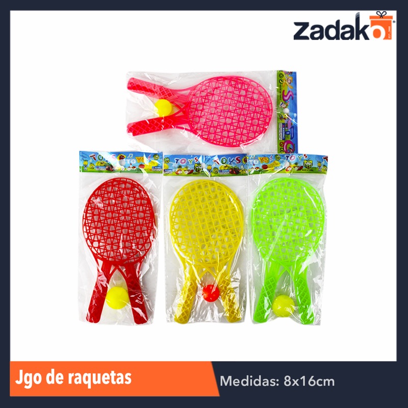 ZJ-1066 JUEGO DE RAQUETAS, CON 1 PZ O CAJA CON 2000 PZS