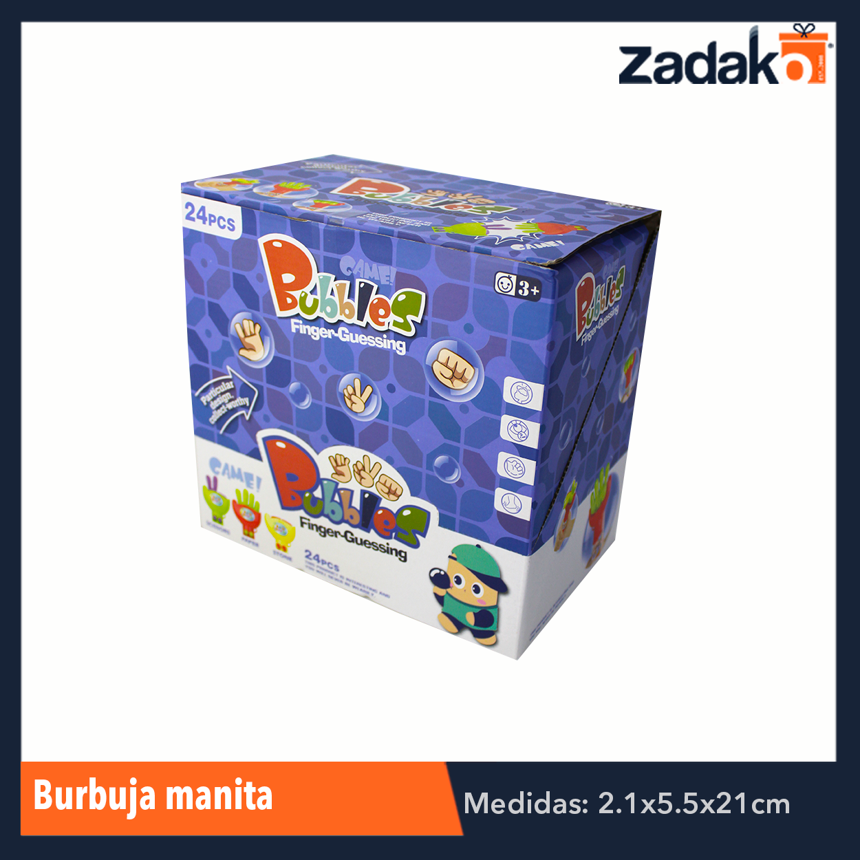 ZJ-1128 BURBUJA MANITA CON 24 PIEZAS, O CAJA CON 8 PQTS