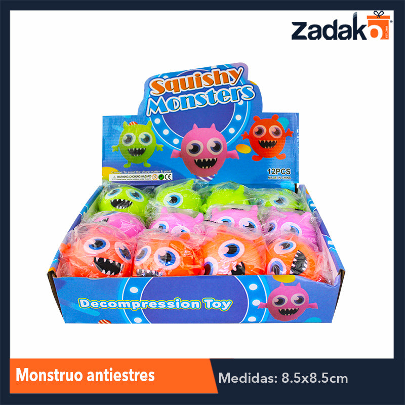 ZJ-1022 MONSTRUO ANTIESTRES CON 12 PIEZAS, O CAJA CON 24 PQTS