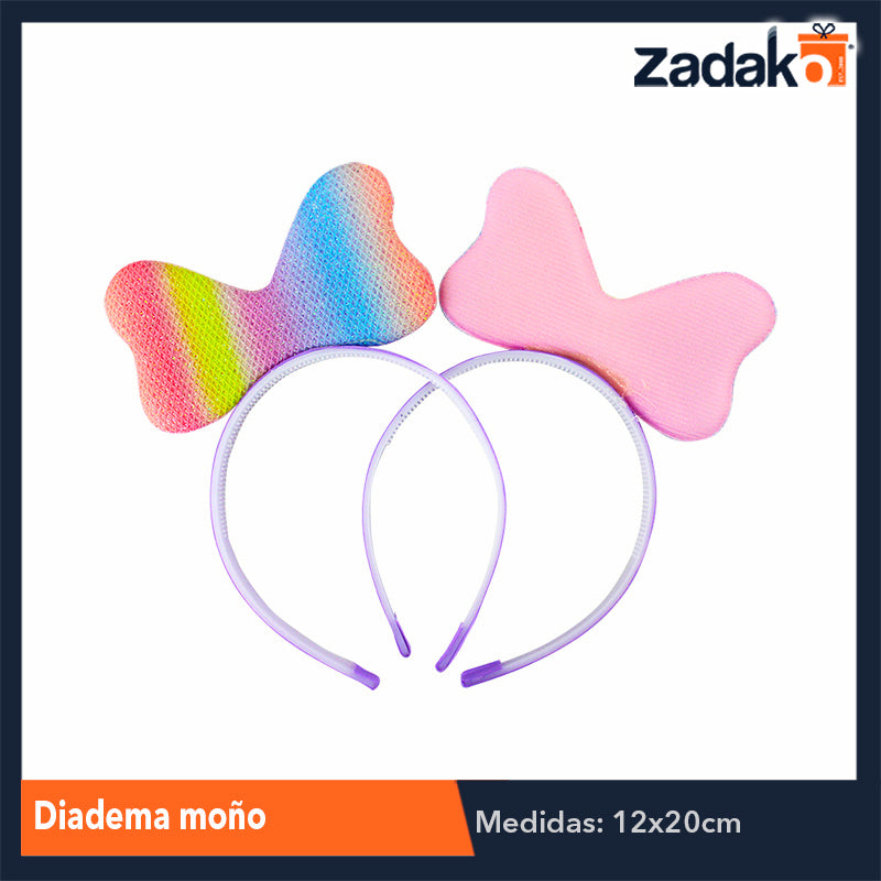 ZJ-1154 DIADEMA MOÑO, CON 1 PZ O CAJA CON 300 PZS
