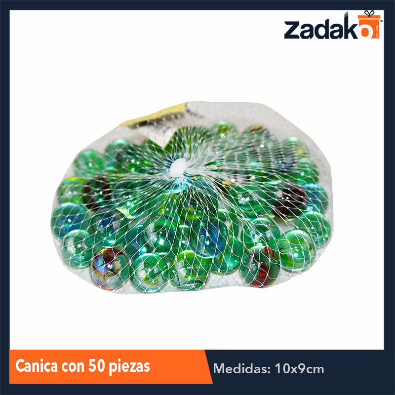ZJ-1218 CANICAS TRANSPARENTES CON 50 PIEZAS, CON 1 PZ O CAJA CON 100 PZS